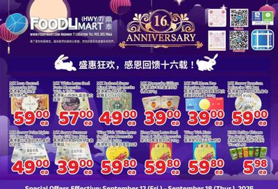 FoodyMart (HWY7) Flyer September 12 to 18 FoodyMart (HWY7) Flyer September 12 to 18