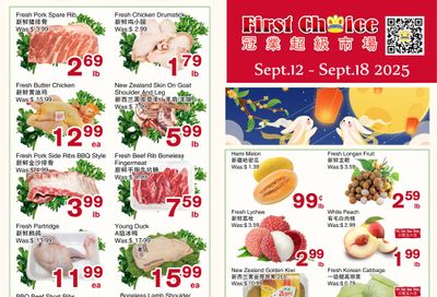 First Choice Supermarket Flyer September 12 to 18