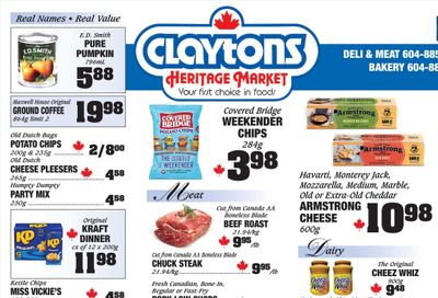 Claytons Heritage Market Flyer September 12 to 18