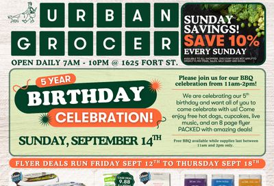 Urban Grocer Flyer September 12 to 18 Urban Grocer Flyer September 12 to 18