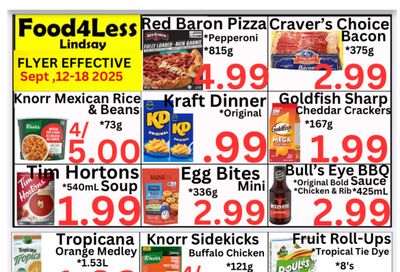 Food 4 Less (Lindsay) Flyer September 12 to 18