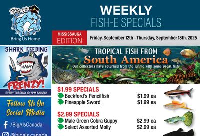 Big Al's (Mississauga) Weekly Specials September 12 to 18