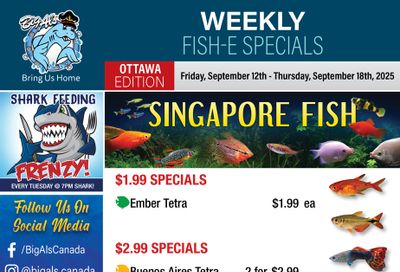 Big Al's (Ottawa) Weekly Specials September 12 to 18