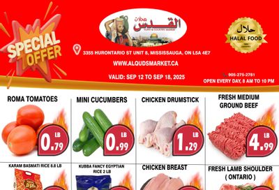 Al-Quds Supermarket Flyer September 12 to 18 Al-Quds Supermarket Flyer September 12 to 18