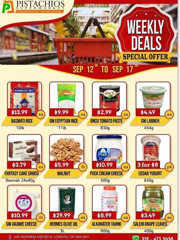 Pistachios Supermarket Flyer September 12 to 17