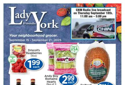 Lady York Foods Flyer September 15 to 21 Lady York Foods Flyer September 15 to 21