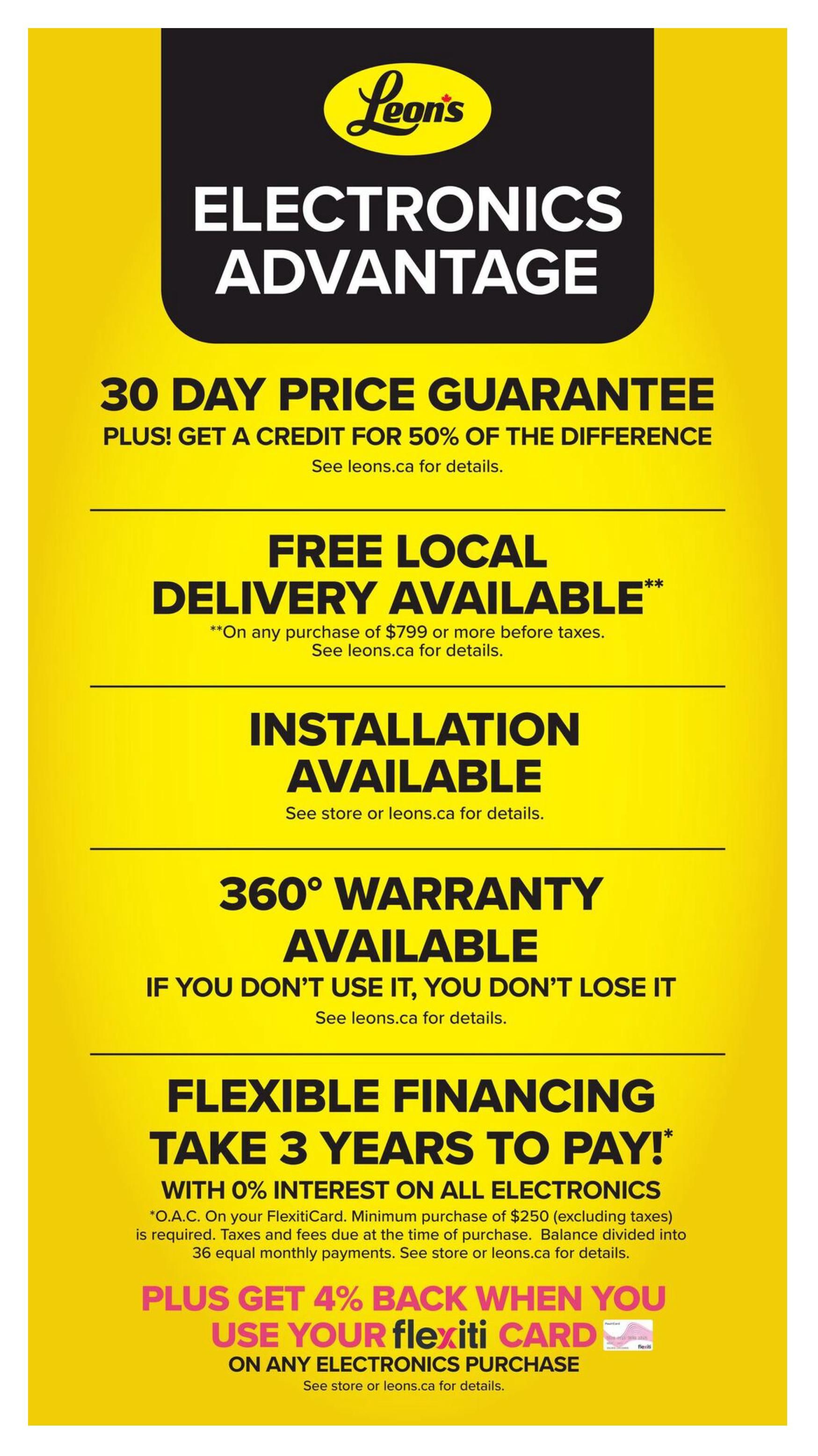 Leon’s Electronics Flyer September 12 to 18