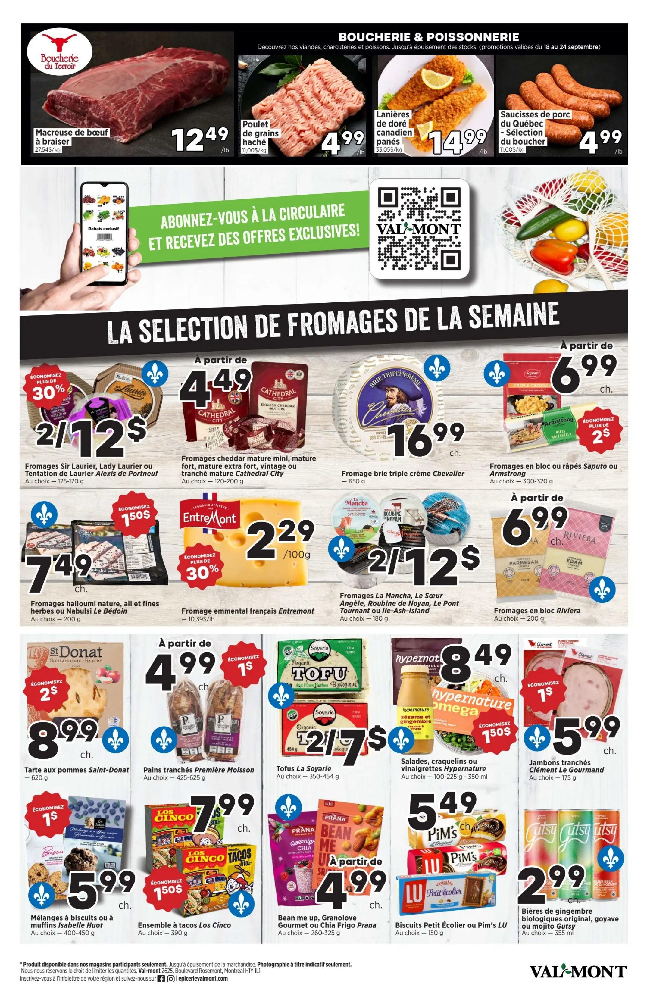 Val-Mont Flyer September 18 to 24