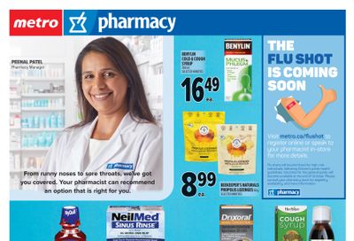 Metro (ON) Pharmacy Flyer September 18 to October 15