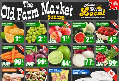 The Old Farm Market (Duncan) Flyer September 18 to 24