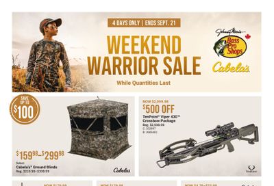 Cabela's Flyer September 18 to 21