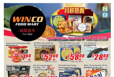 WinCo Food Mart (HWY 7) Flyer September 18 to 24 WinCo Food Mart (HWY 7) Flyer September 18 to 24