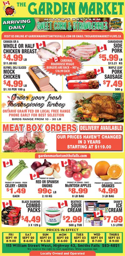 The Garden Market Flyer September 19 to 25