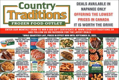 Country Traditions Flyer September 18 to 25 Country Traditions Flyer September 18 to 25