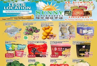 Sunny Supermarket (Leslie) Flyer September 19 to 25