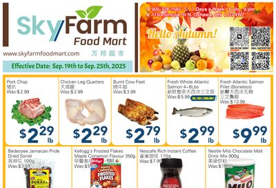 SkyFarm Food Mart Flyer September 19 to 25
