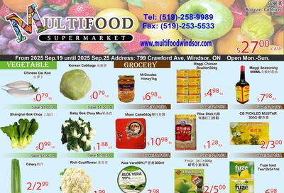 MultiFood Supermarket Flyer September 19 to 25