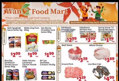 Wan 2 Food Mart Flyer September 19 to 25
