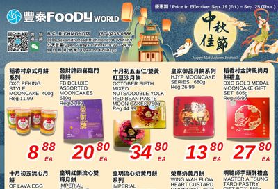 Foody World (Richmond, BC) Flyer September 19 to 25