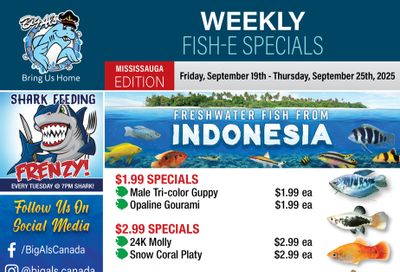 Big Al's (Mississauga) Weekly Specials September 19 to 25 Big Al's (Mississauga) Weekly Specials September 19 to 25