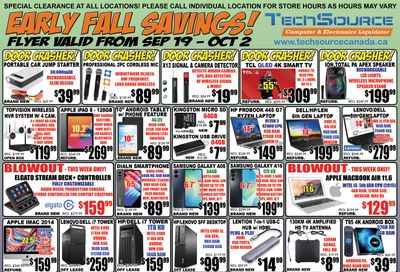 TechSource Flyer September 19 to October 2 TechSource Flyer September 19 to October 2