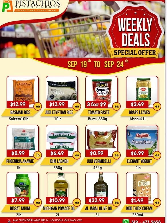 Pistachios Supermarket Flyer September 19 to 24
