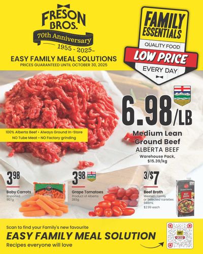 Freson Bros. Family Essentials Flyer September 26 to October 30