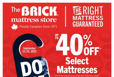 The Brick Mattress Store Flyer September 23 to 29