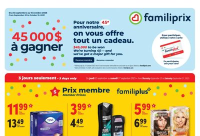 Familiprix Flyer September 25 to October 1