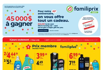 Familiprix Sante Flyer September 25 to October 1