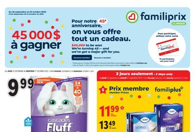 Familiprix Clinique Flyer September 25 to October 1