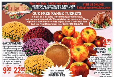 Battaglia's Marketplace Flyer September 24 to 30 Battaglia's Marketplace Flyer September 24 to 30