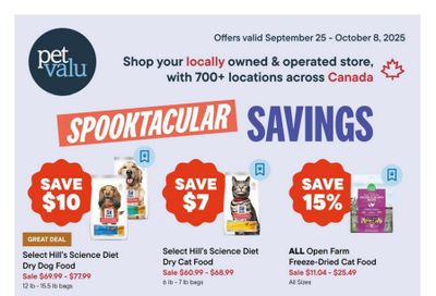 Pet Valu Flyer September 25 to October 8 Pet Valu Flyer September 25 to October 8