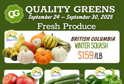 Quality Greens Flyer September 24 to 30