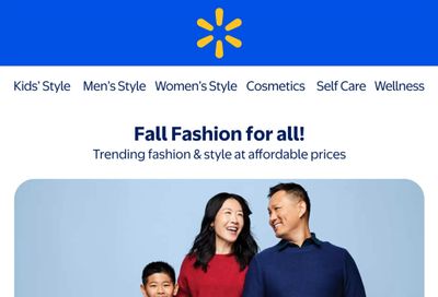Walmart Fall Fashion For All Flyer September 25 to October 22
