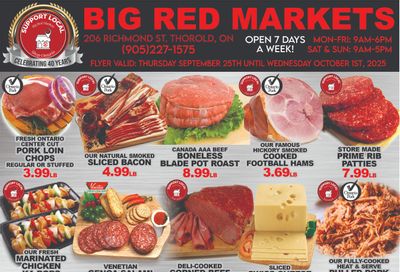 Big Red Markets Flyer September 25 to October 1