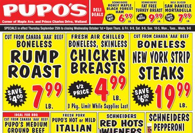 Pupo's Food Market Flyer September 25 to October 1