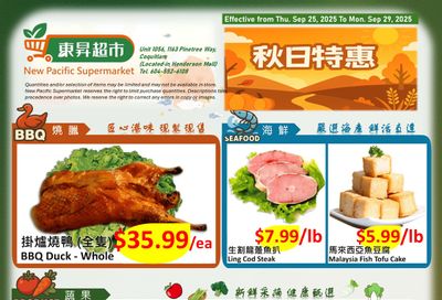 New Pacific Supermarket Flyer September 25 to 29