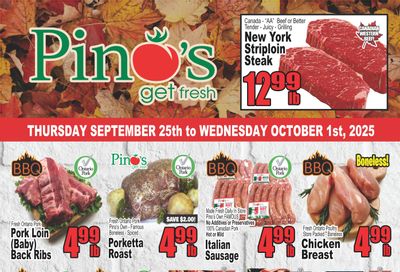 Pino's Flyer September 25 to October 1