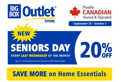 Big Box Outlet Store Flyer September 25 to October 1