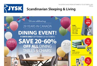 JYSK Flyer September 25 to October 9 JYSK Flyer September 25 to October 9