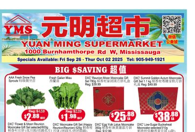Yuan Ming Supermarket Flyer September 26 to October 2