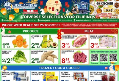 88 Supermarket Flyer September 25 to October 1