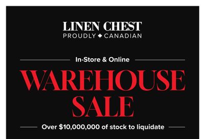 Linen Chest Flyer September 24 to October 19 Linen Chest Flyer September 24 to October 19