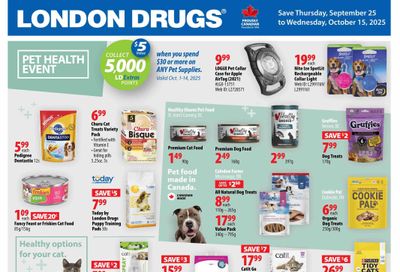 London Drugs Pet Health Event Flyer September 25 to October 15