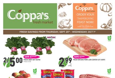 Coppa's Fresh Market Flyer September 25 to October 1