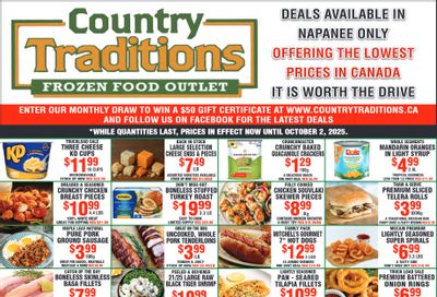 Country Traditions Flyer September 25 to October 2 Country Traditions Flyer September 25 to October 2