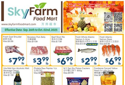 SkyFarm Food Mart Flyer September 26 to October 2