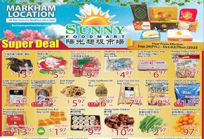 Sunny Foodmart (Markham) Flyer September 26 to October 2