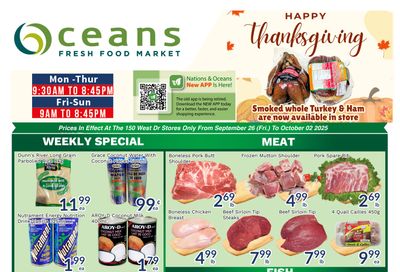 Oceans Fresh Food Market (Brampton) Flyer September 26 to October 2